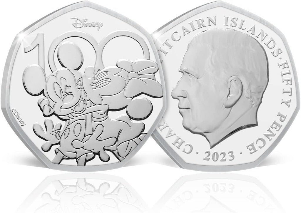 Disney 100th Anniversary Annual Set van 6 munten 2023 Brilliant Uncirculated 50p £2 £5
