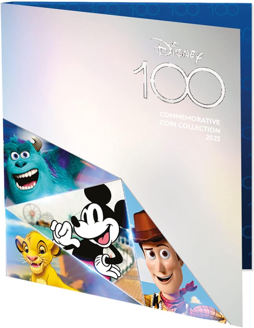 Disney 100th Anniversary Annual Set van 6 munten 2023 Brilliant Uncirculated 50p £2 £5
