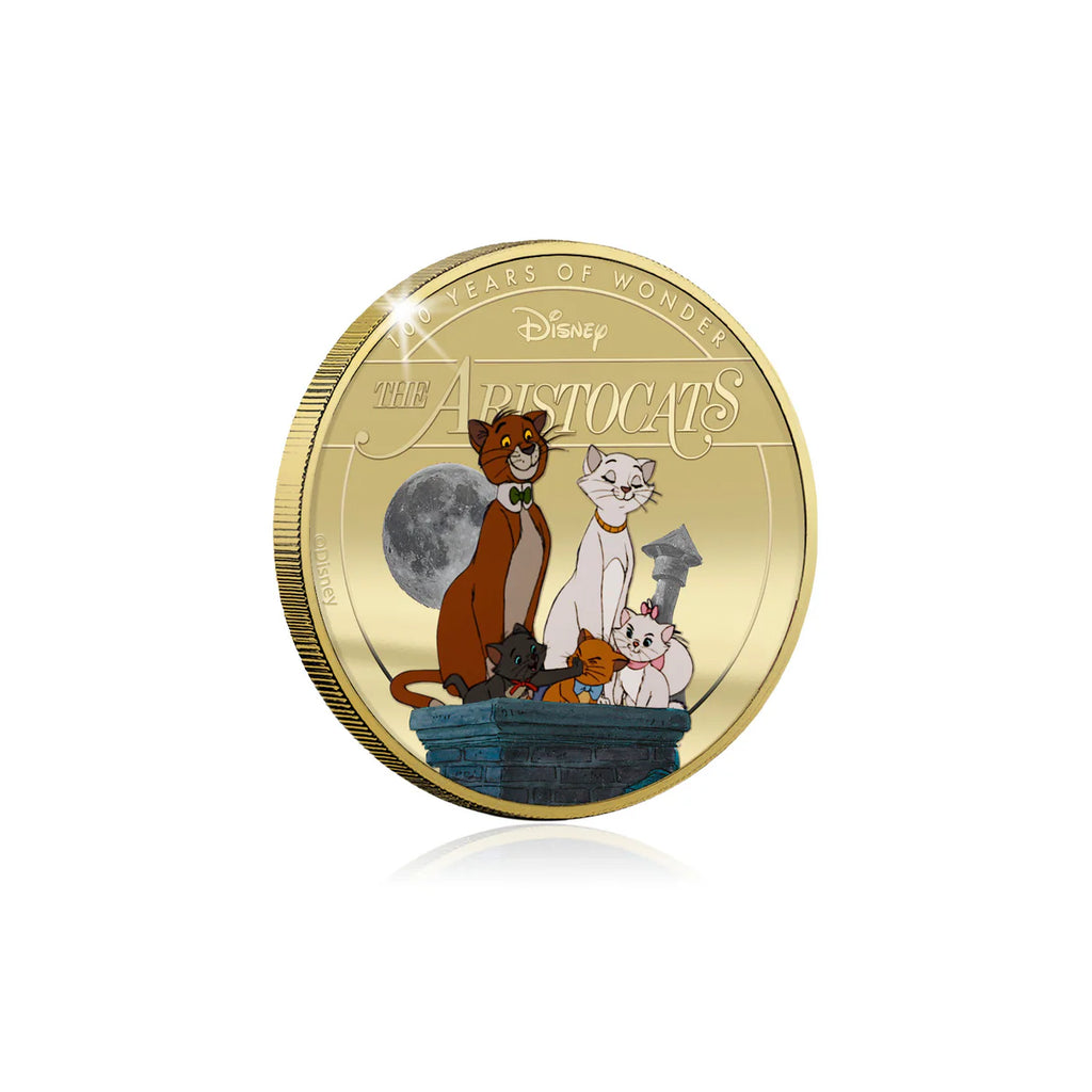 Les Aristochats plaqué or 44 mm