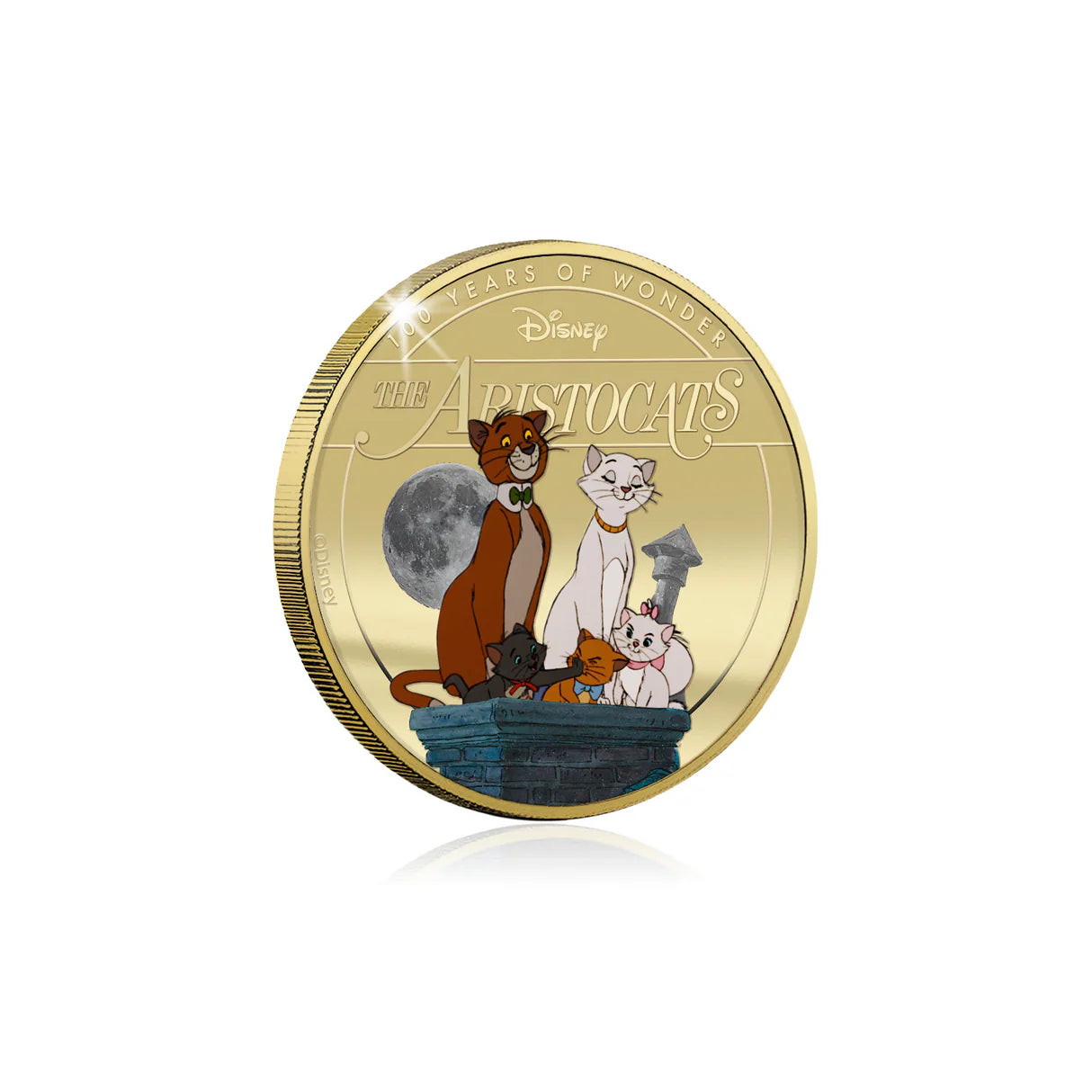 Aristocats  verguld 44mm