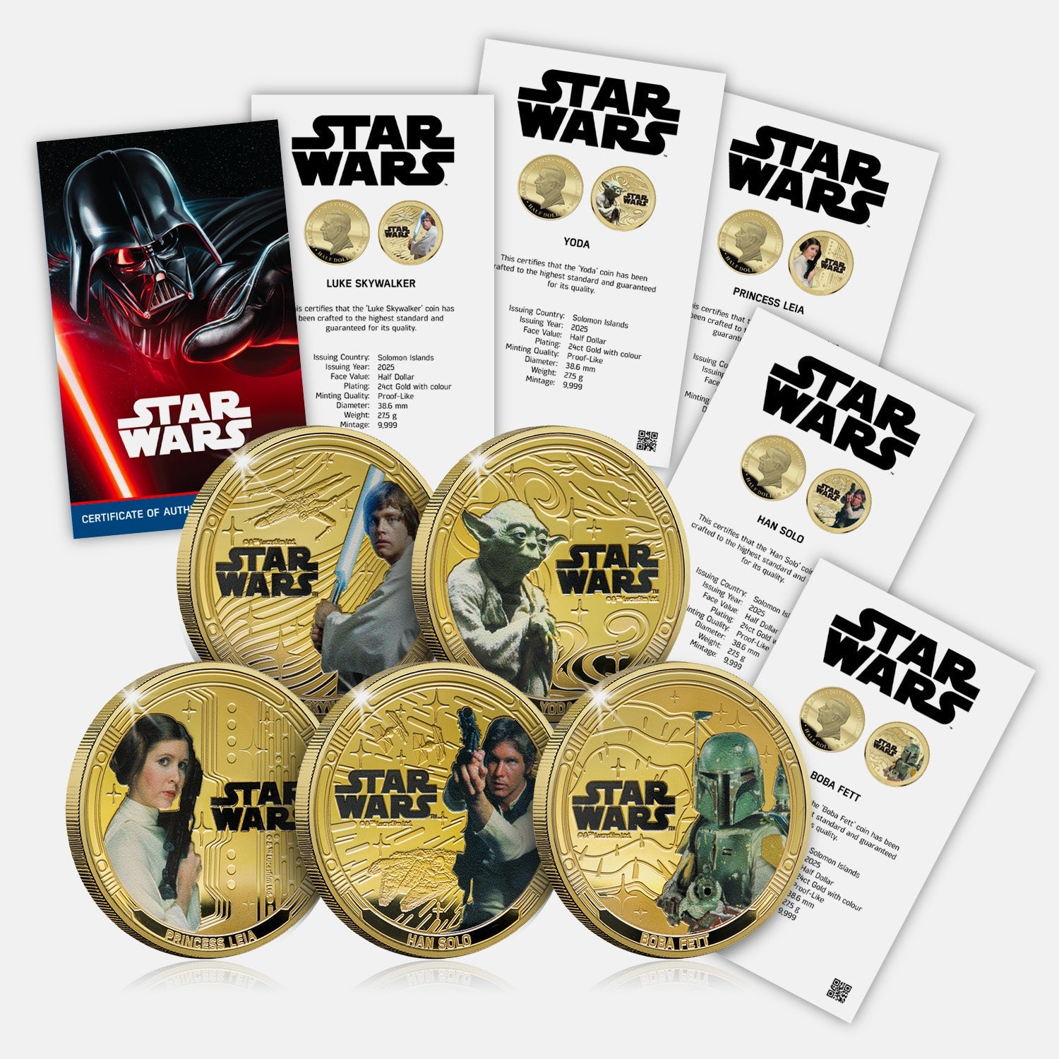 Een Galaxy of Adventures Star Wars Complete 2025 muntenset