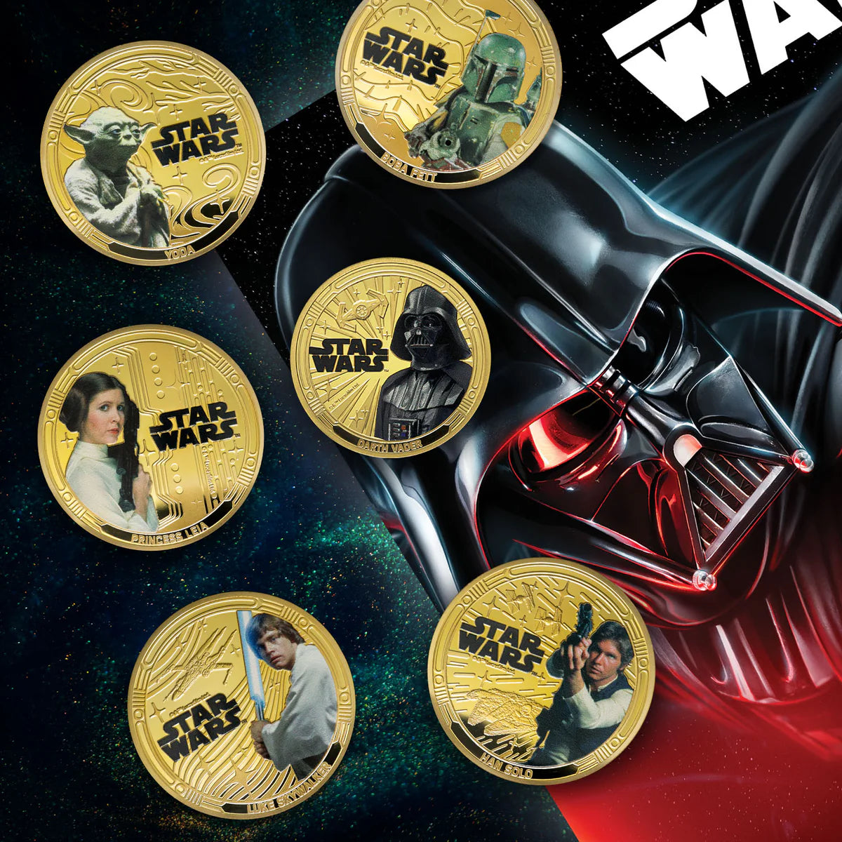 Een Galaxy of Adventures Star Wars Complete 2025 muntenset