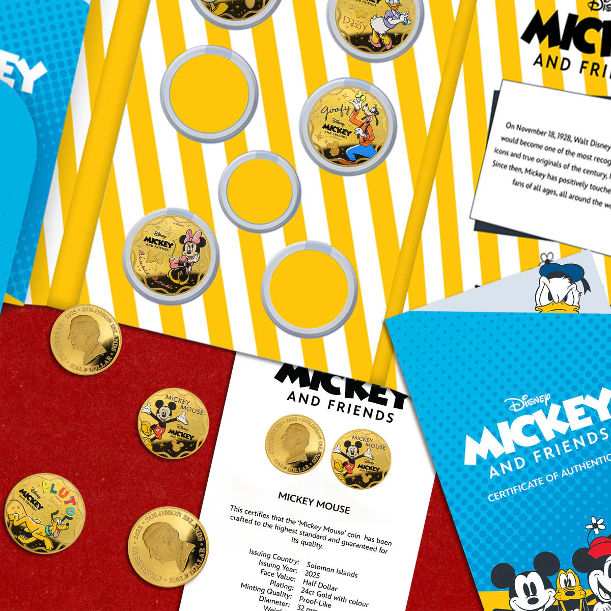 Coffret de pièces Disney officielles Mickey Mouse et ses amis pour toujours 2025