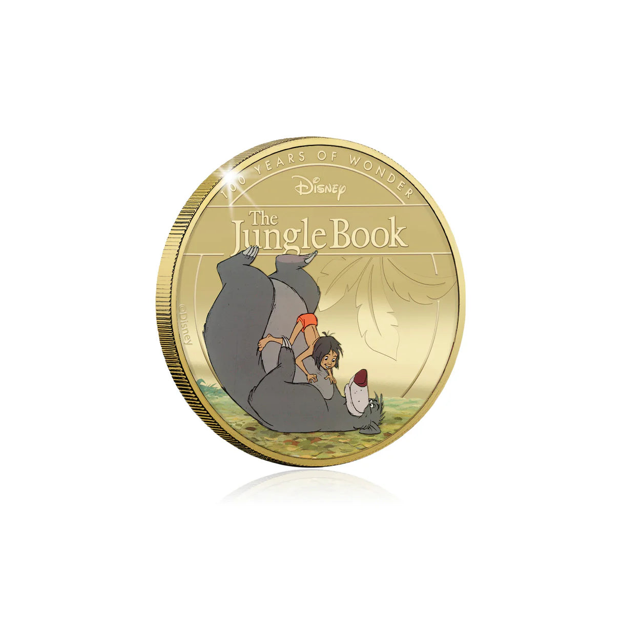 Livre de la jungle plaqué or 44 mm