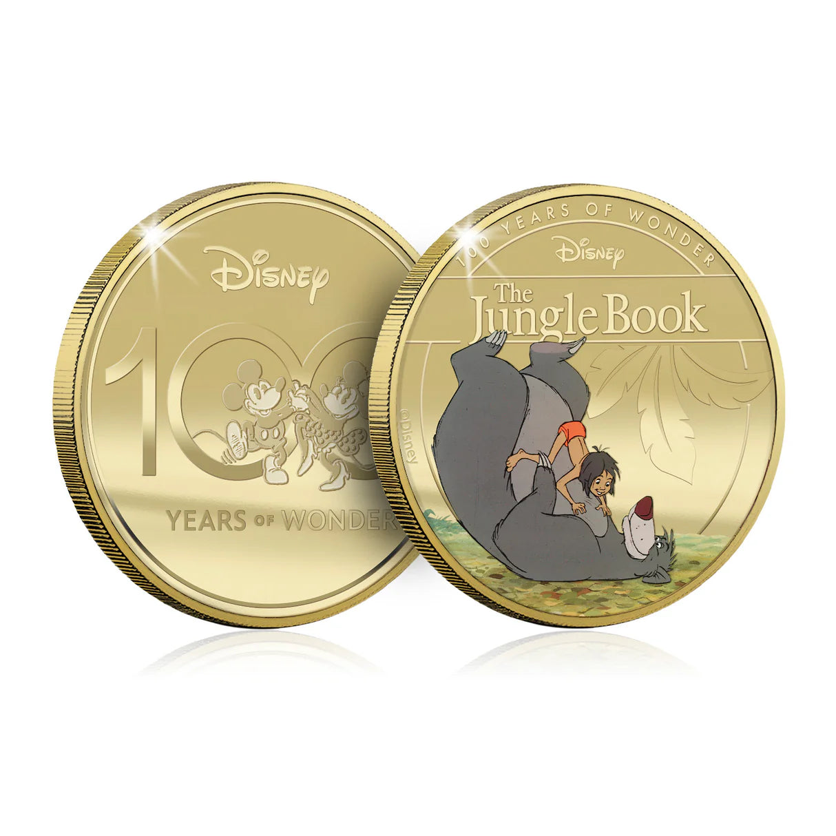 Livre de la jungle plaqué or 44 mm