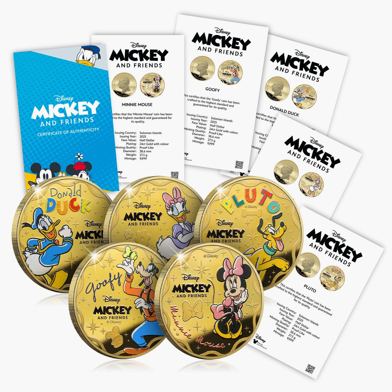 Coffret de pièces Disney officielles Mickey Mouse et ses amis pour toujours 2025