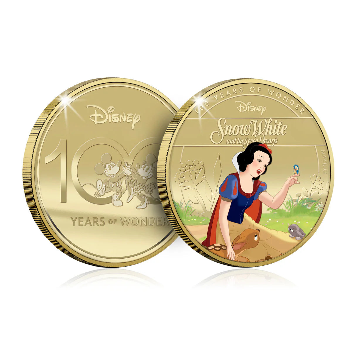Plaqué or Blanche Neige 44 mm
