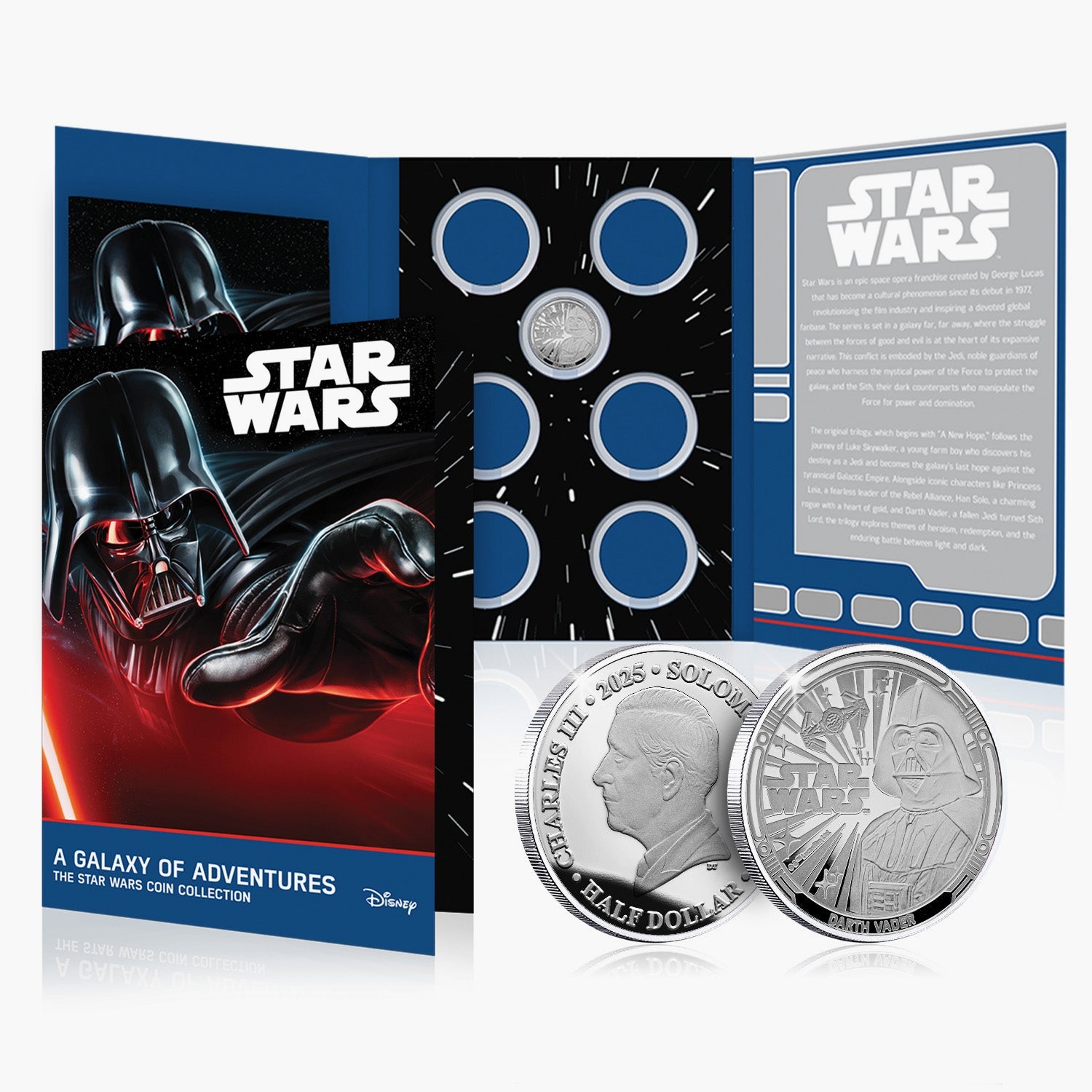 Pièce plaquée argent Star Wars 2025 : Une galaxie d'aventures