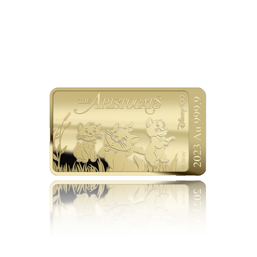 (uitverkocht) De Aristocats Goudbaar – Disney 100 Jaar (1/100 oz)