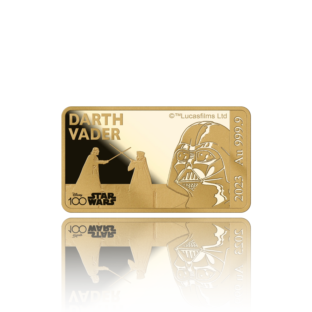 Darth Vader goudstaaf – Disney 100 jaar (1/100 oz)