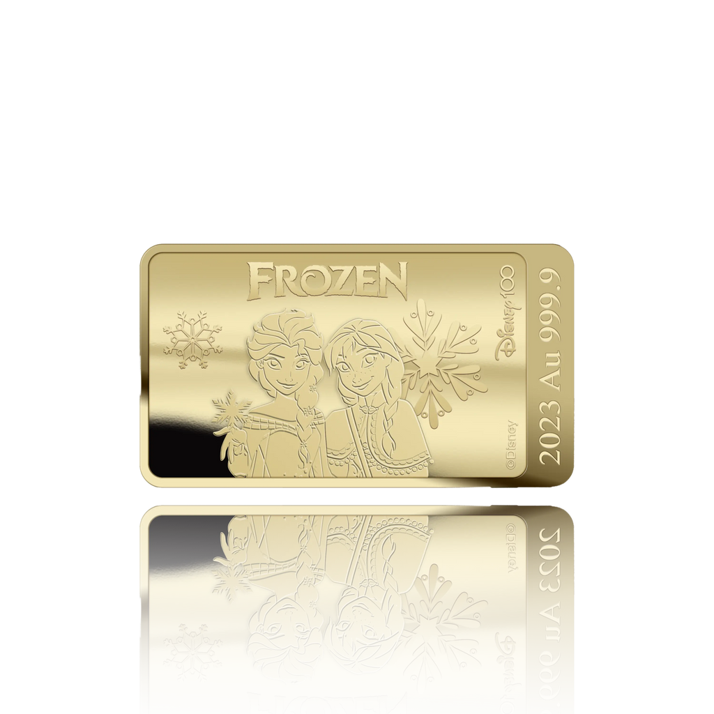 (uitverkocht) Frozen Goudbaar – Disney 100 Jaar (1/100 oz)