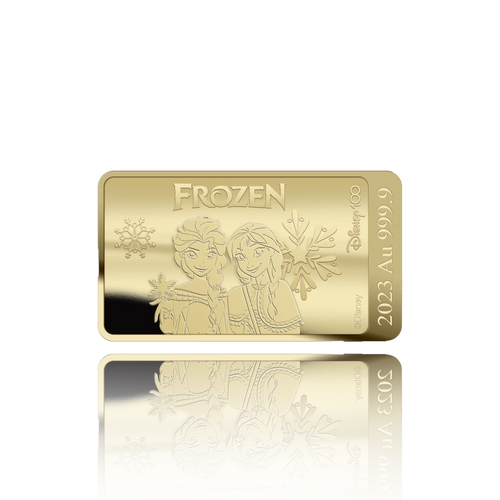 (uitverkocht) Frozen Goudbaar – Disney 100 Jaar (1/100 oz)