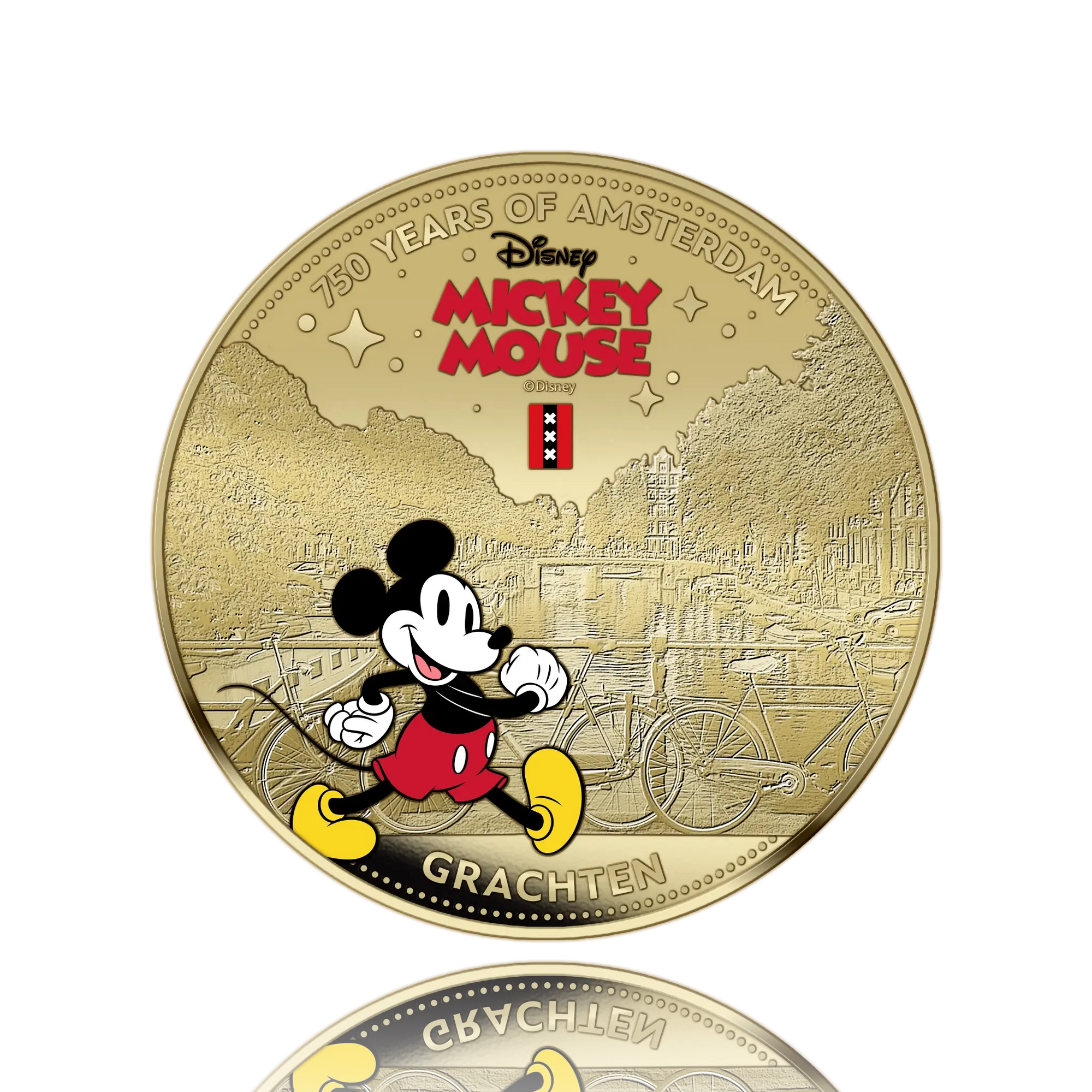 750 Jaar Amsterdam – Mickey Mouse – Exclusieve Vergulde Muntenset