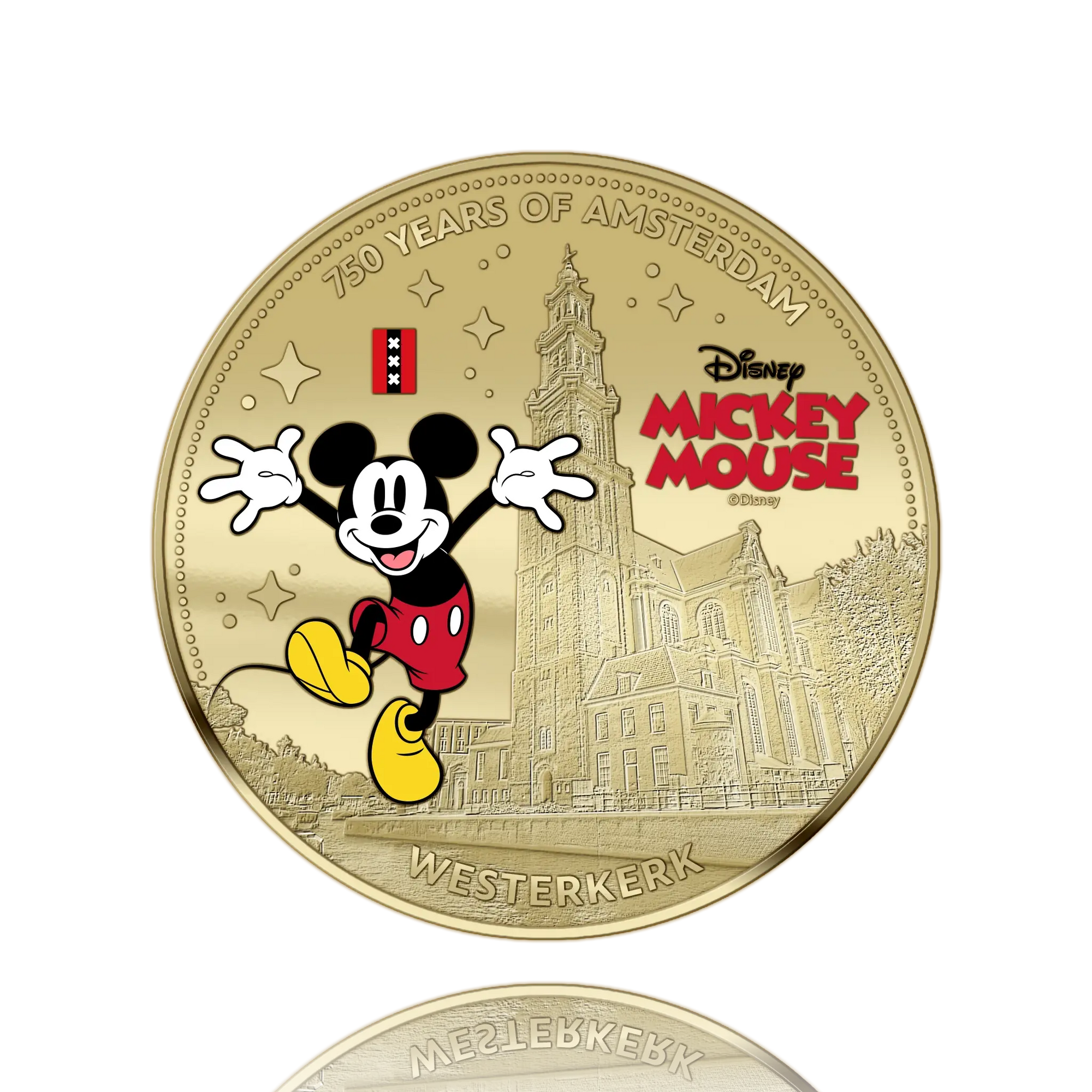 750 Jaar Amsterdam – Mickey Mouse – Exclusieve Vergulde Muntenset