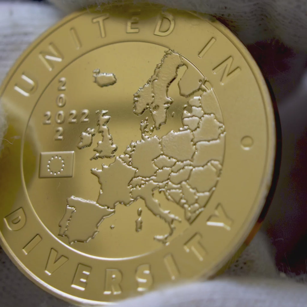 20 ans de l'euro — Médaille commémorative officielle Luxembourg · Belgique · Allemagne · Pays-Bas
