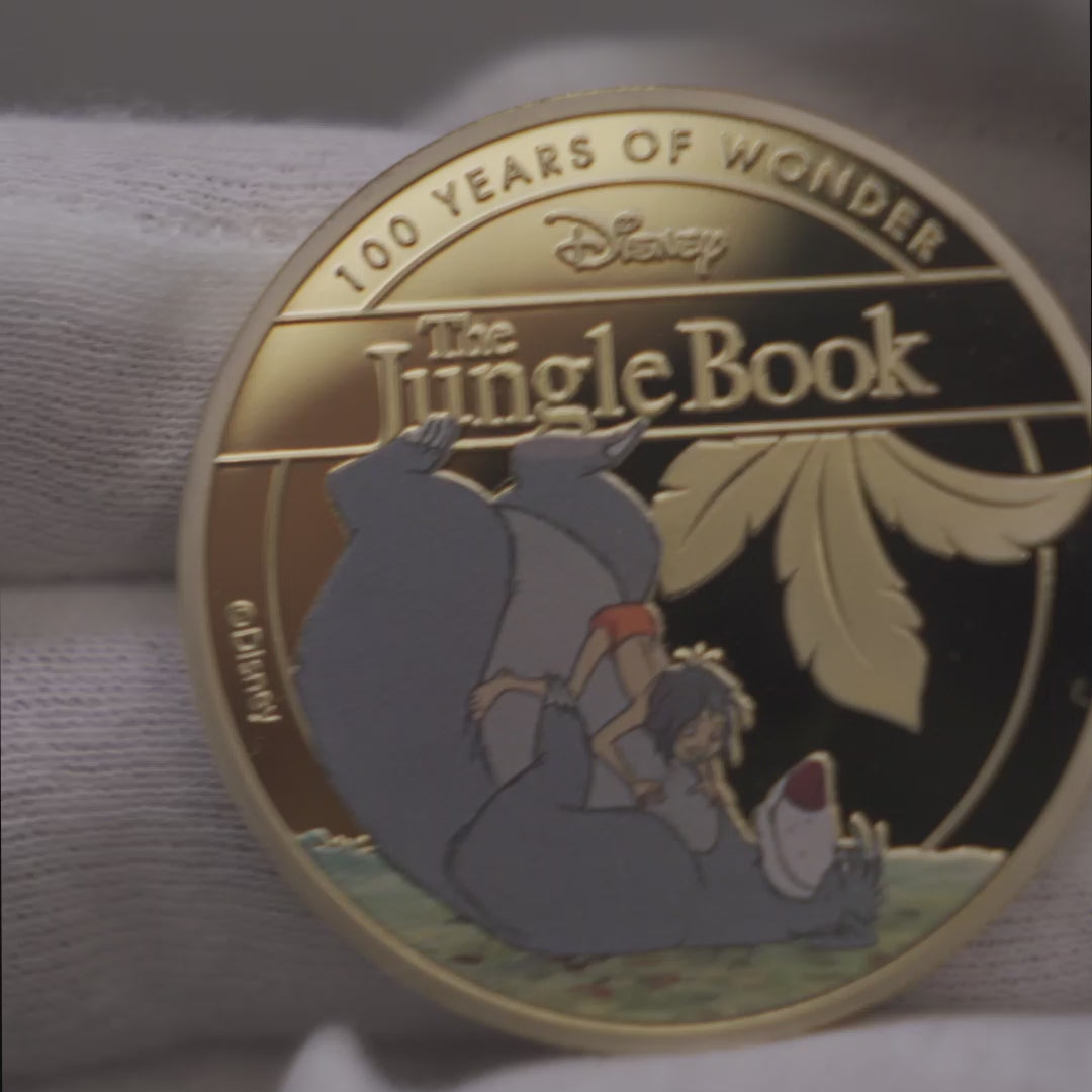 Livre de la jungle plaqué or 44 mm