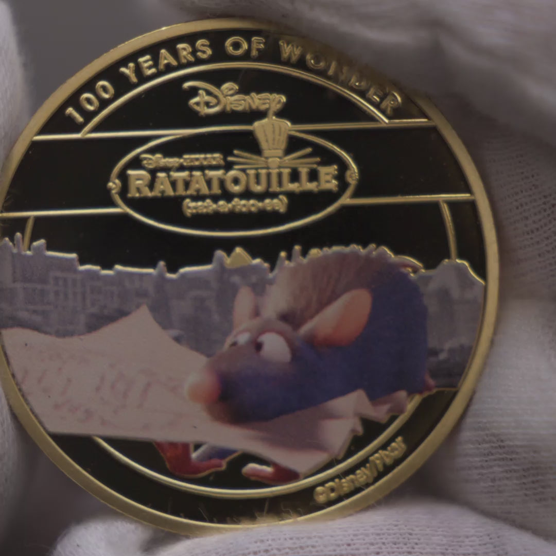 Ratatouille plaqué or 44 mm