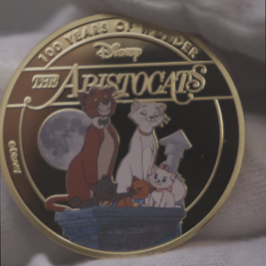 Aristocats  verguld 44mm