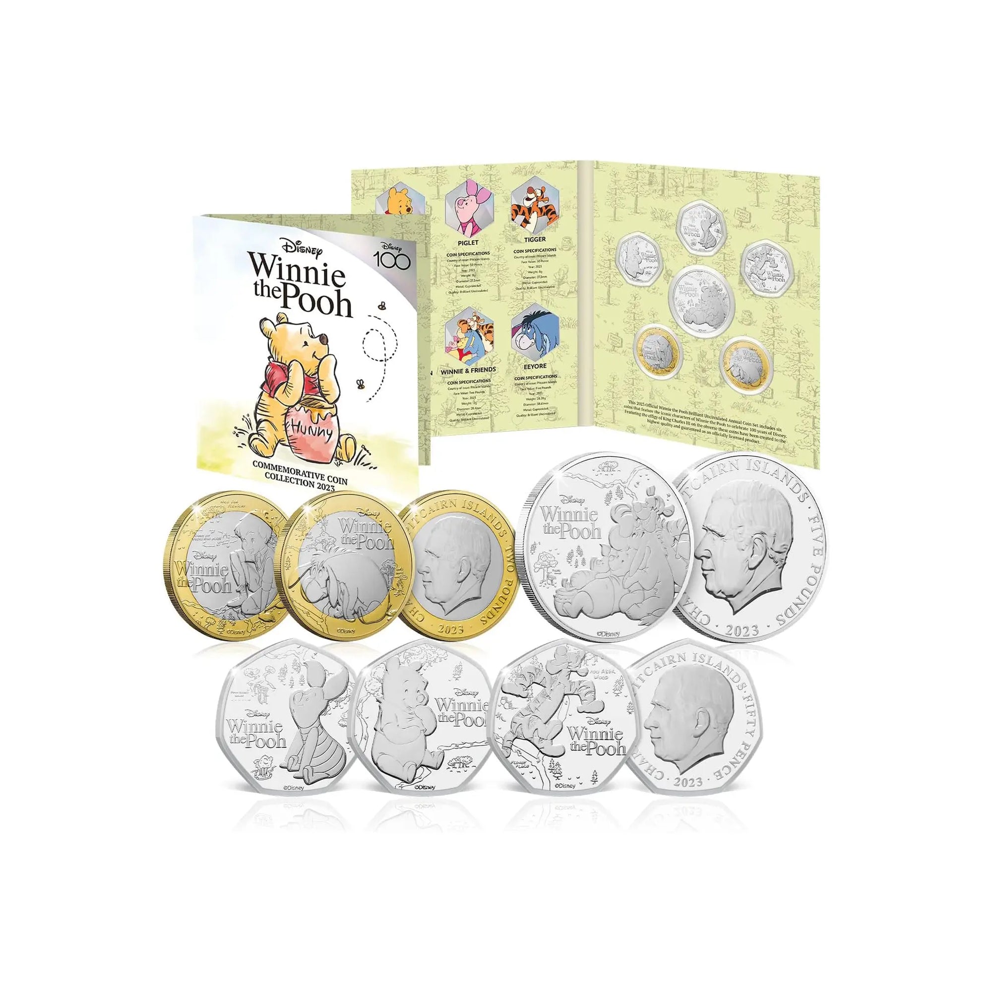 Coffret de pièces Winnie l'ourson - Roi Charles | Rare